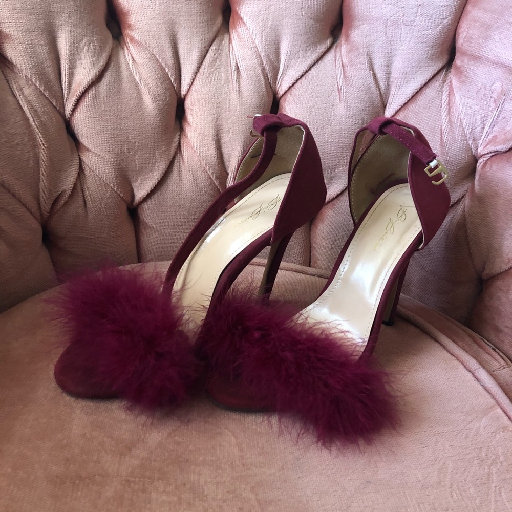 Wine high heel sandals